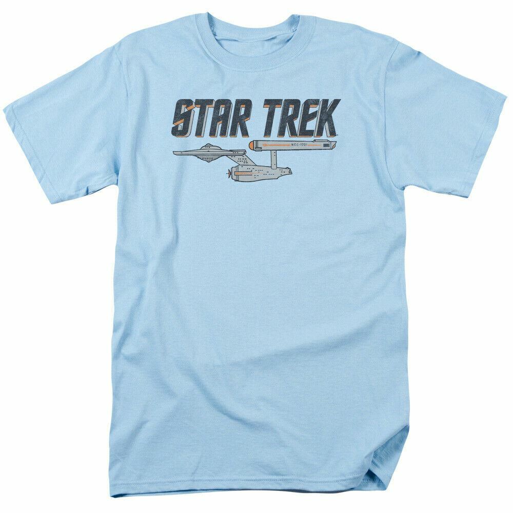 Star Trek Enterprise Logo T Shirt Licensed Sci-Fi TV Classic Tee New Light Blue L