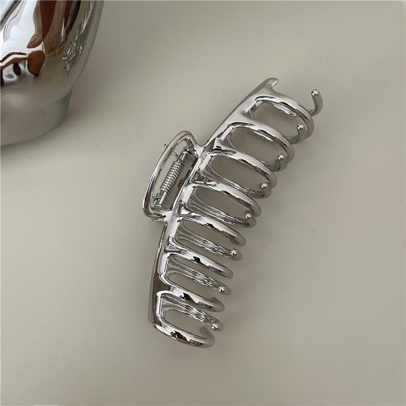 11Cm European And American Simple Hairpin Hair Catch Large Shark Clip Metal Plate Hairpin Back Head Clip Hairpin Headgear