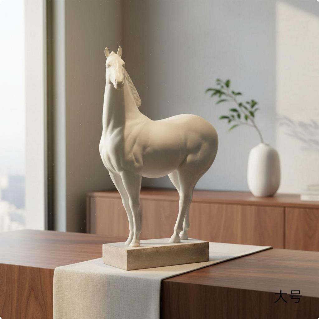 Horse Statue Auspicious Gift Modern Resin Decor for Office Desk