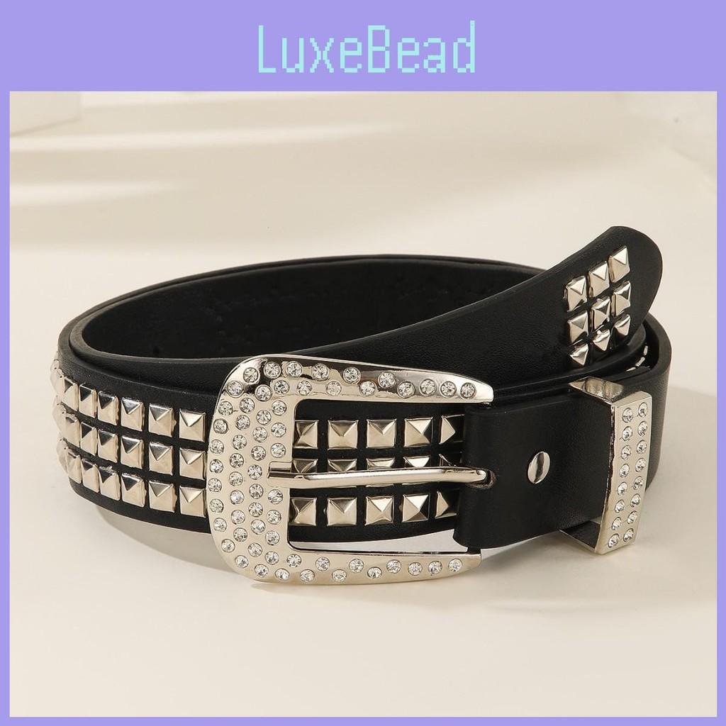 Fashion Rivet And Rhinestone Decoration Women Casual Wide Belt Daily For