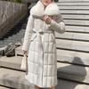 Detachable Sleeves Plus Size L-7XL Fashion Woman Winter Coats With Belt Big Faux Fur Collar Long Parkas Hooded Loose Thick Female Jackets