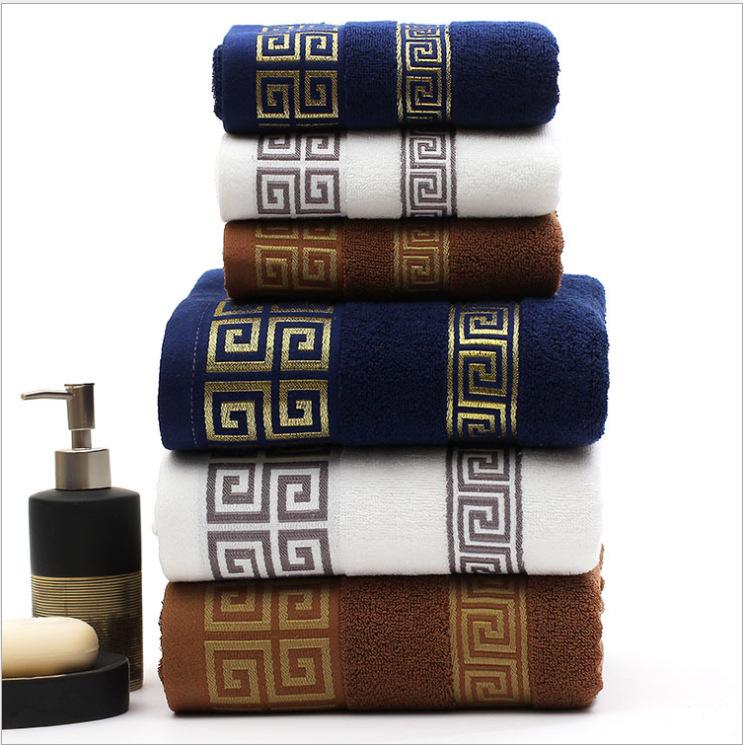 Cotton towel Bath towel Household face towel Large soft absorbent adult cotton face towel Female and male bath