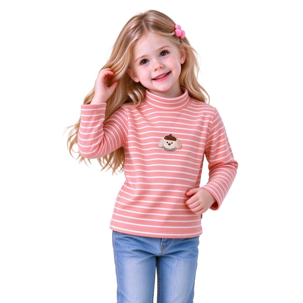 Kids Casual Turtleneck Base Layer Top for Everyday Wear
