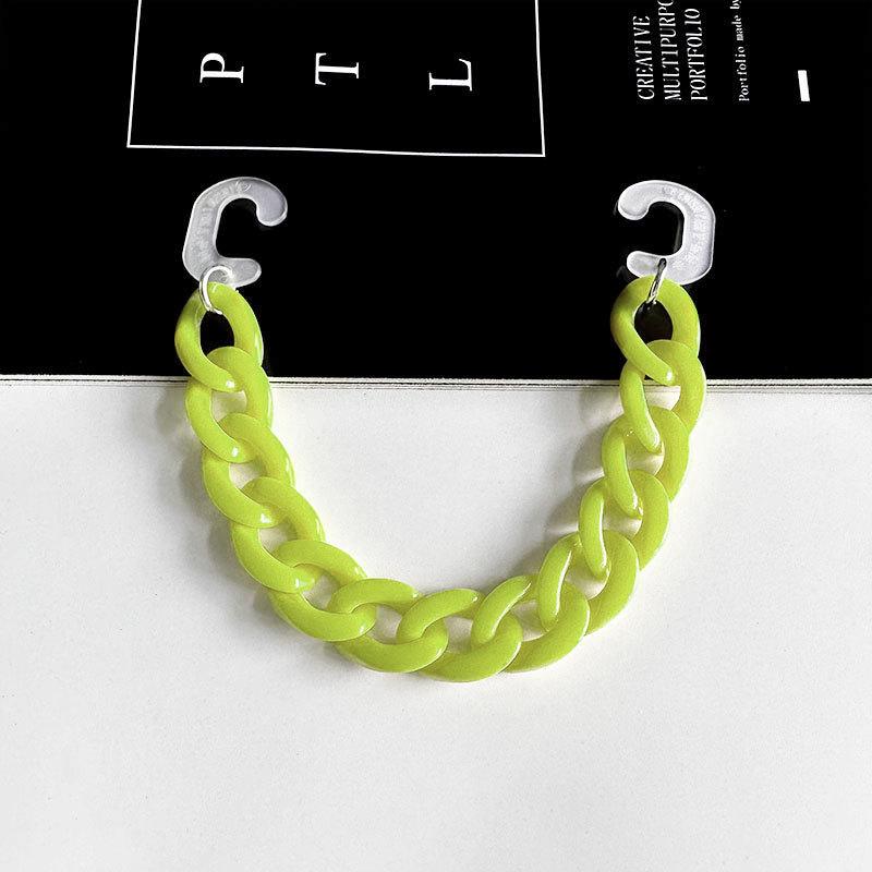 Candy Color Acrylic Shoe Chain: Detachable Clog Accessories for Dopamine Outfits