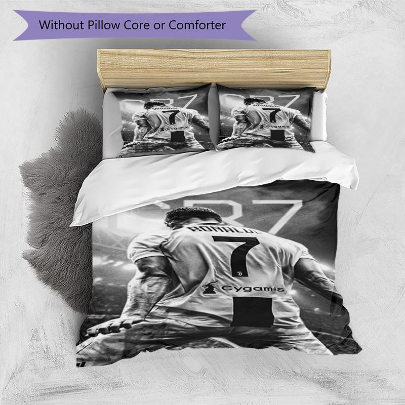 Ronaldo's Dedication: Cr7 Bedding Set, Breathable Duvet Cover with Pillowcases, Soft Bed Linen for Bedroom Home Decoration, Perfect Festival Birthday
