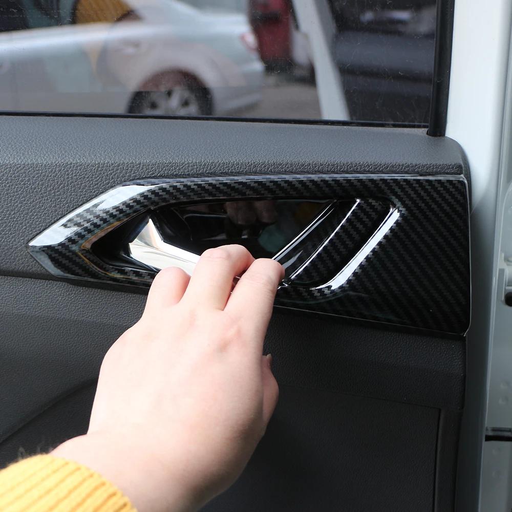 For Volkswagen VW T-Cross Tcross 2018 - 2025 LHD Door Handle Cover Decoration Sticker Trim Interior Accessories