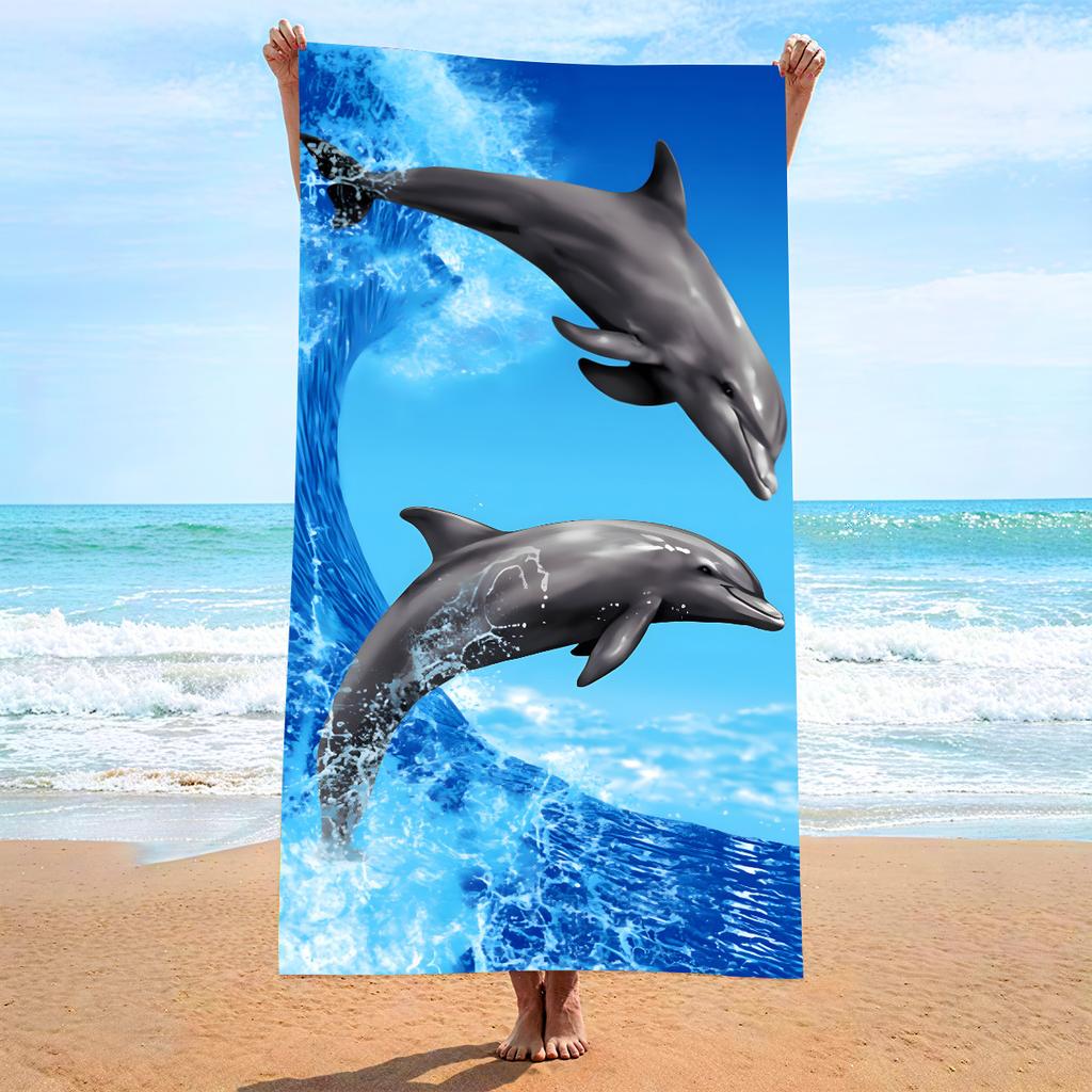 Beach Towel Pattern Printed Absorbent Bath Towel Versatile