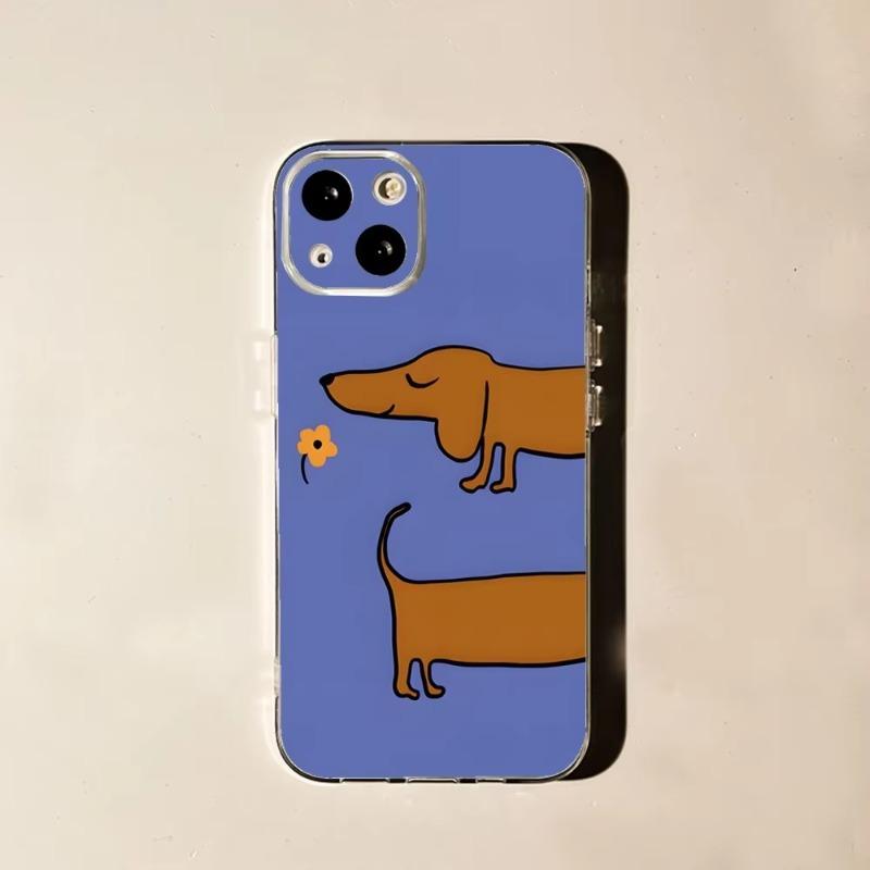

Dachshund Dog Love Transparent Phone Case For iPhone 16 15 11 12 14 13 Pro Max Mini X XSMax XR 7 8 Plus SE4 16e Silicone Covers iPhone 13 Pro