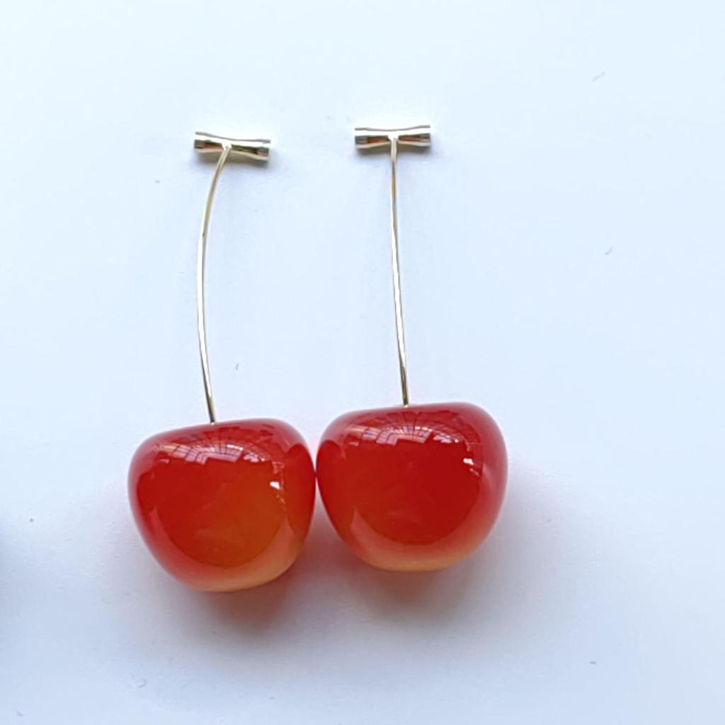 Cherry Fruit Earrings - 2024 Trendy Fresh Studs