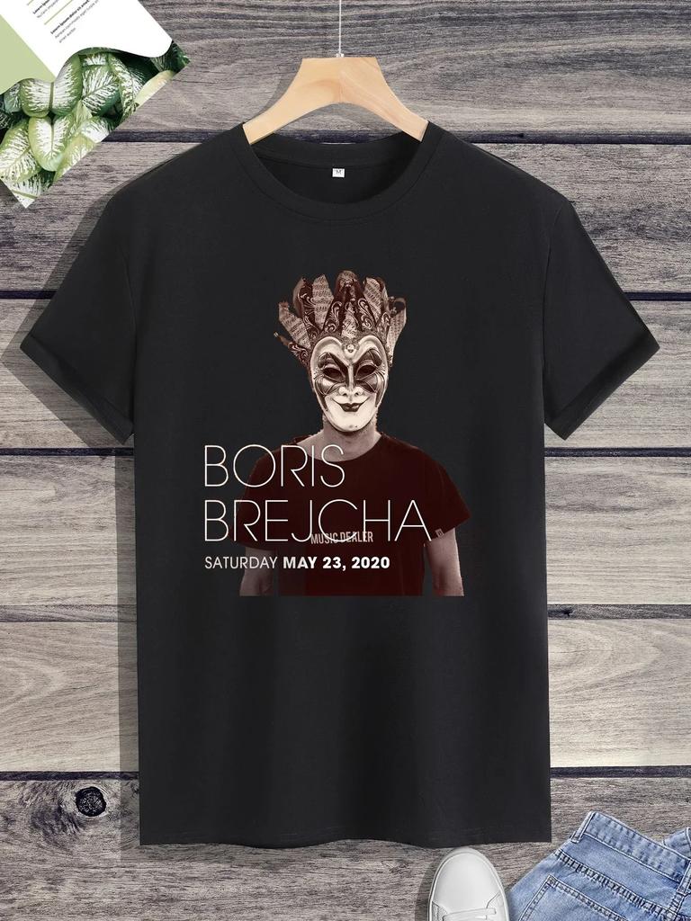 Harajuku Hip-hop Boris Brejcha Dj Mask Cool Short Men Women Tee Shirt Male Summer Fashion Hipster  Y2K  Hot Product