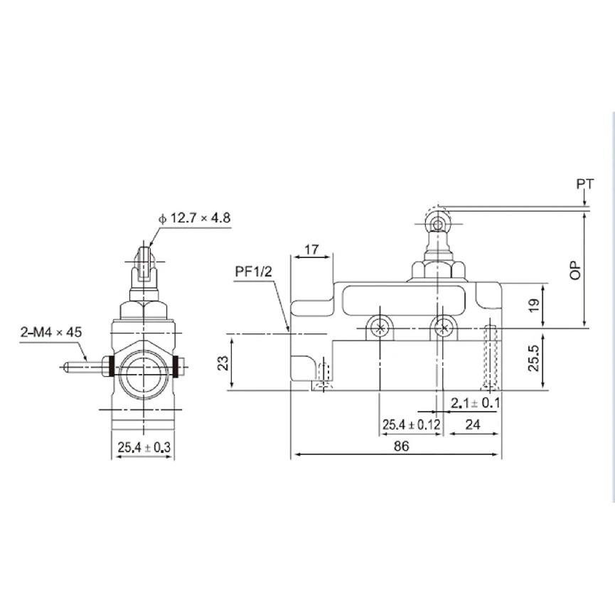 TZ-6102 Sealed Type Stainless Steel Roller Sliding Gate Limit Switch 1Pcs