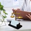 Visitenkartenhalter Waage der Justiz Kartenständer Praktischer Dekorativer Schreibtischorganizer für Anwaltskanzlei & Professionellen Gebrauch