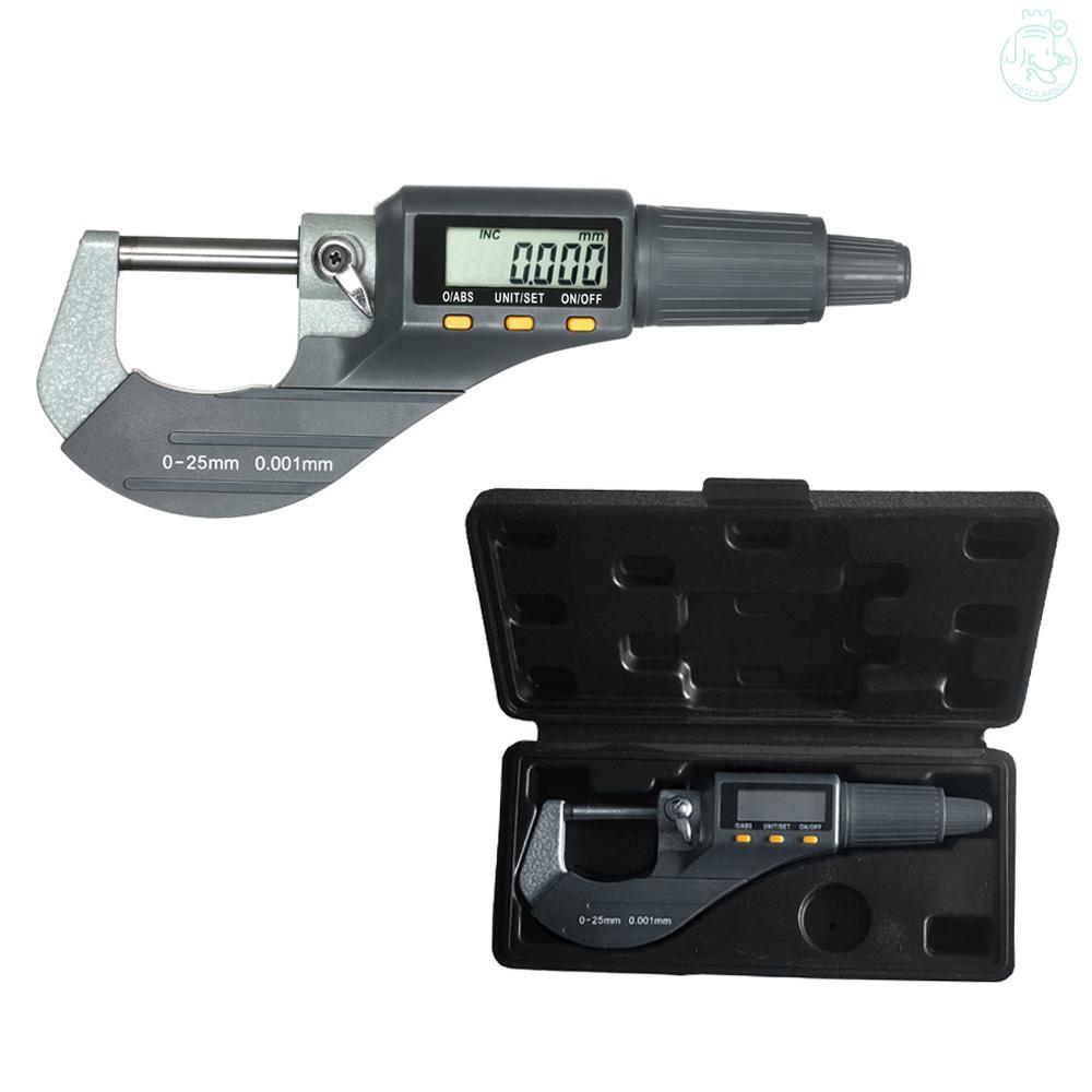 0-25mm 0.001mm High Precision Depth Micrometer Electronic Digital Outside Micrometer Portable Micro Caliper