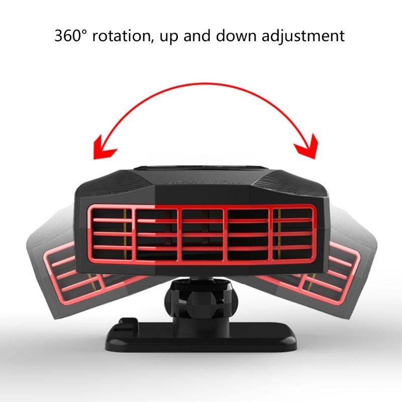 Rapid Defrost 12V Car Heater Warmer Providing Adjustable Vents for Enhanced Visibility and Driving Safety During Travel