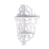 2 Tier Carved Home Bathroom Corner Shower Storage Shelf Rack Stand Display White