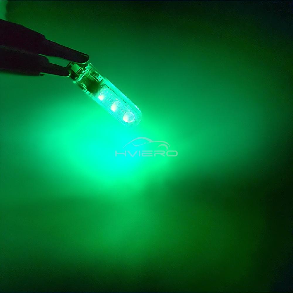 2X T10 W5W 5050 6SMD RGB LED Bulb Car Atmosphere Clearance Lamp for Door Reading Dome Interior Lighting with Remote Control 12V Dome Lights 6