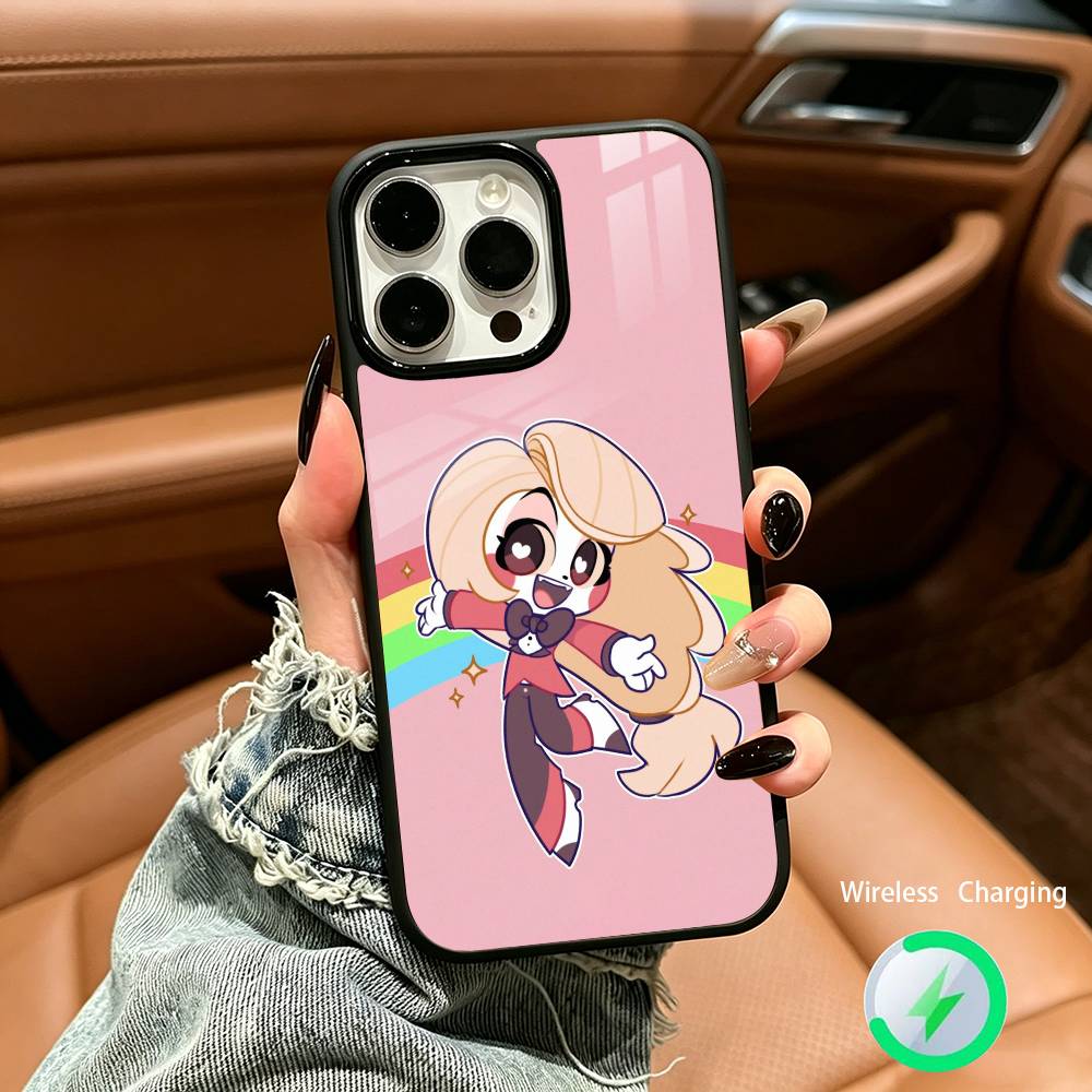 H-Hazbin C-Charlie H-Hotel HCH Wireless Charging Phone Case Compatible with iPhone 17/16/15/14/13/12/11