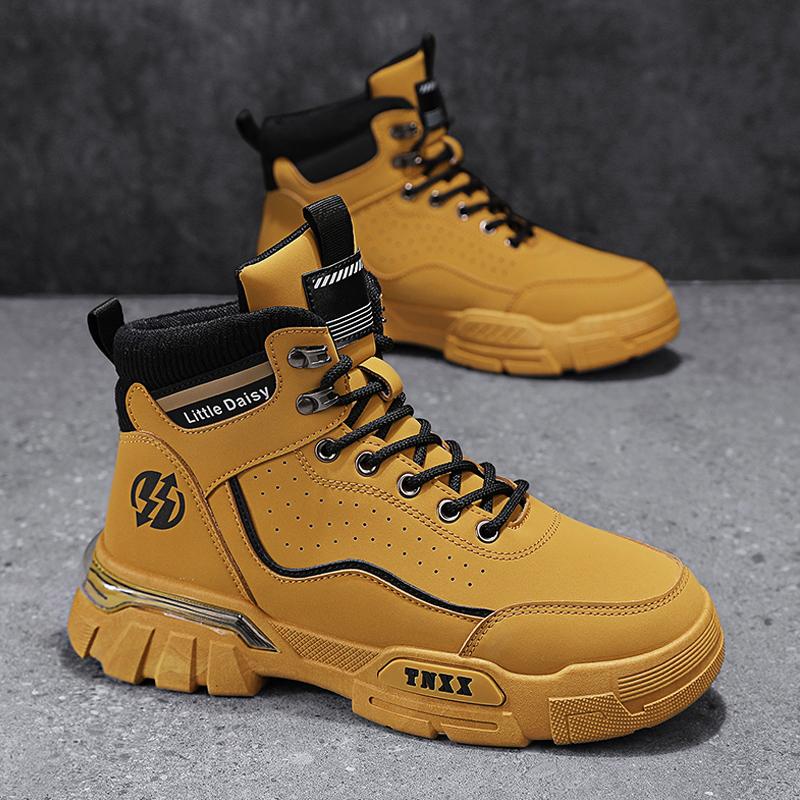 Fashion CYYTL Mens Boots Ankle Leather Cowboy Combat Winter Tactical Motorcycle Chelsea Casual Shoes Work Outdoor Hiking Designer Luxury