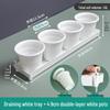 Yuzhuxun HC Small White Resin Flower Pot Set with Drainage Trays
