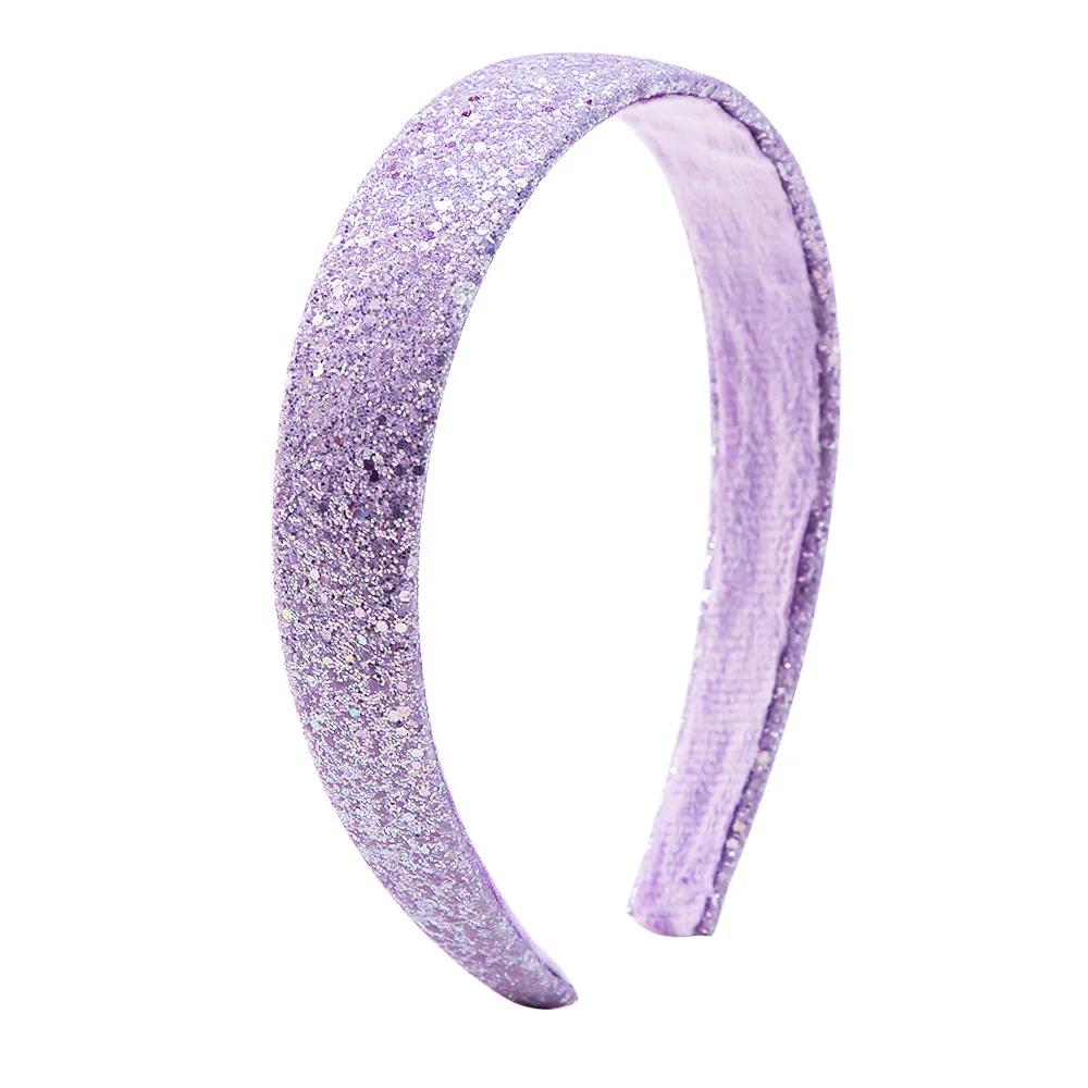 Glitter Headbands for Girls Princess Sparkly Wide Headband Kids Cute Alice Head Band for Children Thick Sparkle Bling Child Hair