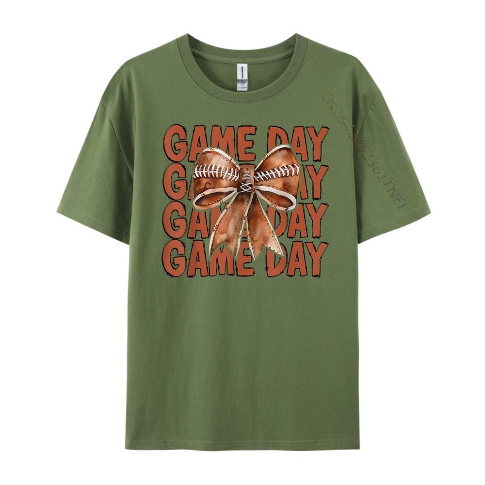 Coquette-rosett Amerikansk fotboll Touchdown Säsong Speldag Herrkläder T-shirts för män Karaktärs-T-shirts