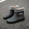 Nuove Scarpe Impermeabili da Donna Stivali da Pioggia Antiscivolo da Donna Stivali Acqua Corti con Pelliccia Moda Adulto Resistenti all'Usura Stivali Leggeri