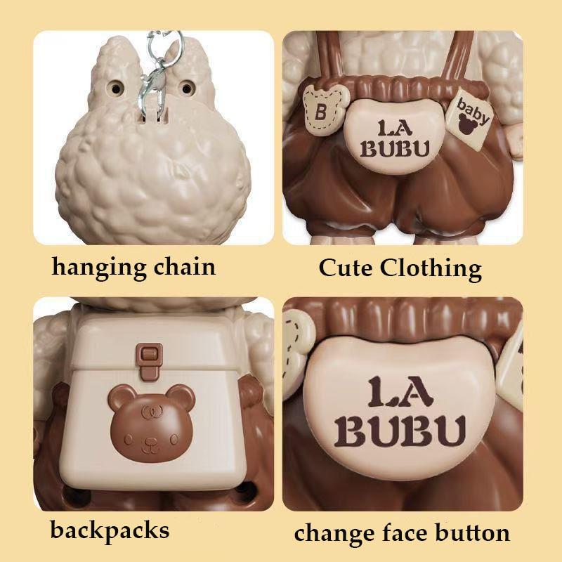 Ny Dukke som Skifter Ansikt Leke Stressreduserende Leker Nøkkelring Veskeanheng Leke med Skiftbart Ansikt for Barn Stresslindring