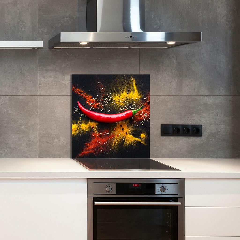 PANEL SZKLANY DO KUCHNI 60x65 Chilli