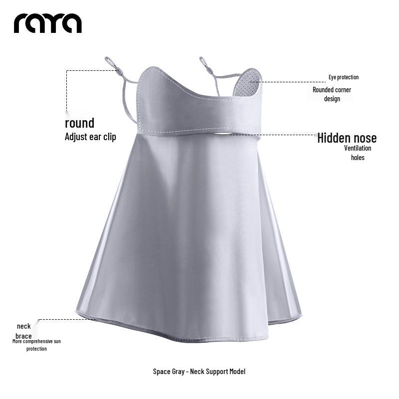 Riya Women's Ice Silk Anti-UV Sunscreen Mask - Thin, Breathable, Blush Gradient, Full Face Coverage