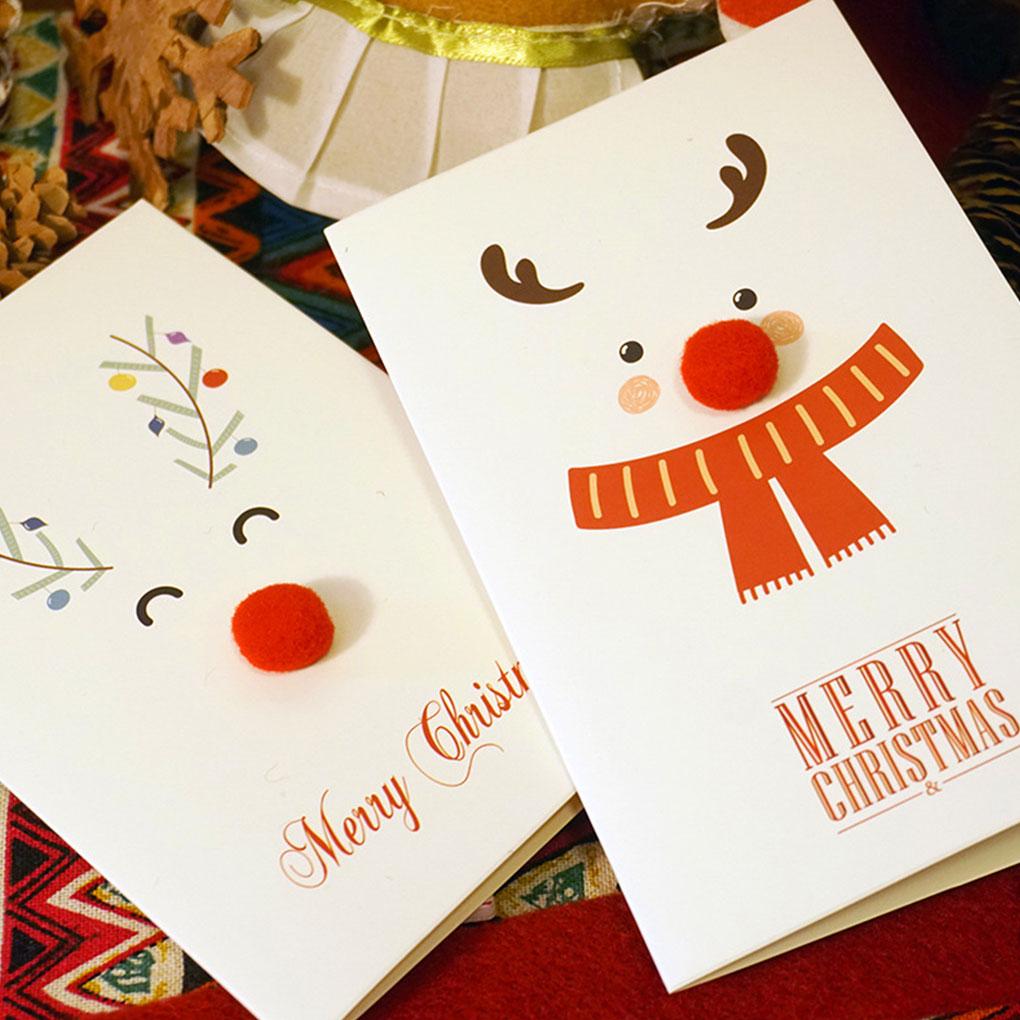 Unique Merry Xmas 3D Cartoon Animal Card Happy New Year Christmas Card Postcard Holiday Children Gift Cards