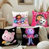 Cartoon Gabbys Mercat Cat Pillow Case Plush Fabric Soft Pillowcase Double Sided Print Cushion Cover Household Gifts