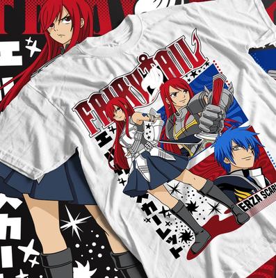 New Fairy Tail Anime Shirt, Unisex Tee Erza Scarlet Gray Fullbuster, Gajeel Happy,