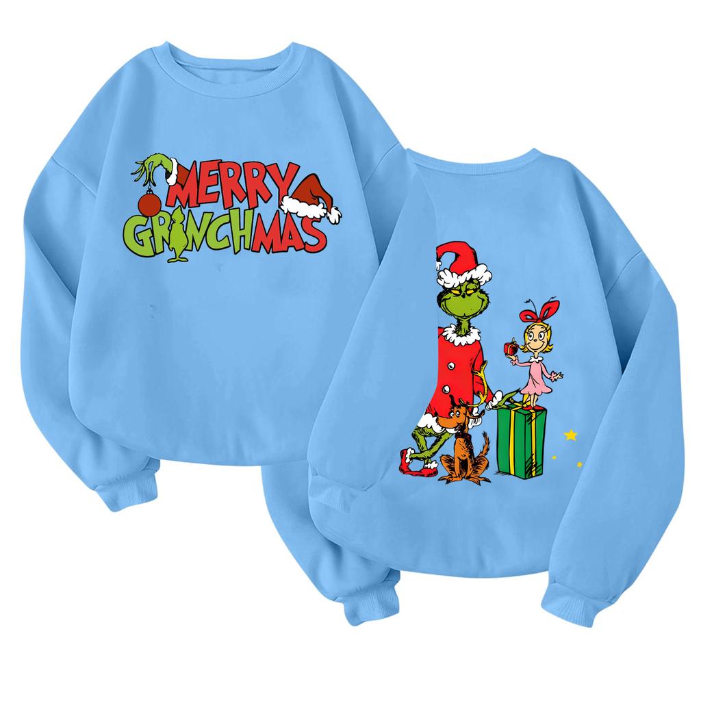Children's Fashionable Lightweight Long-sleeved Round Neck Pullover With Pockets Printed Pullover