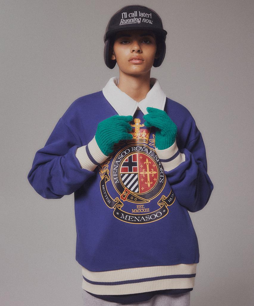 Minasu Menasoo Heritage Heavy Sweatshirt_Blue_Fleece-Lined Fabric