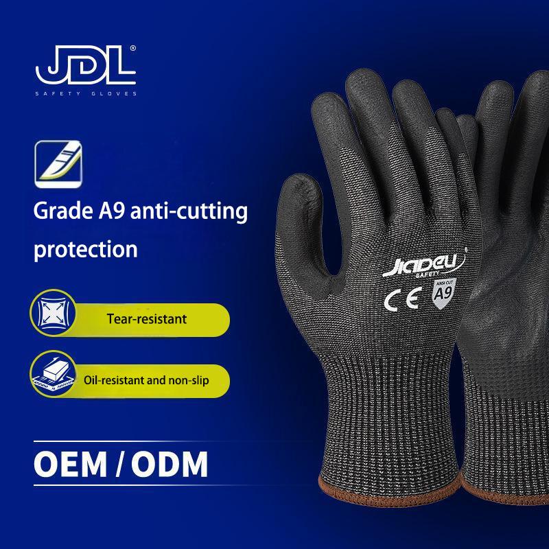 13G HPPE Cut Resistant Level 9Nitrile Foam Coated Abrasive Resistant Safety Industrial Work Gloves