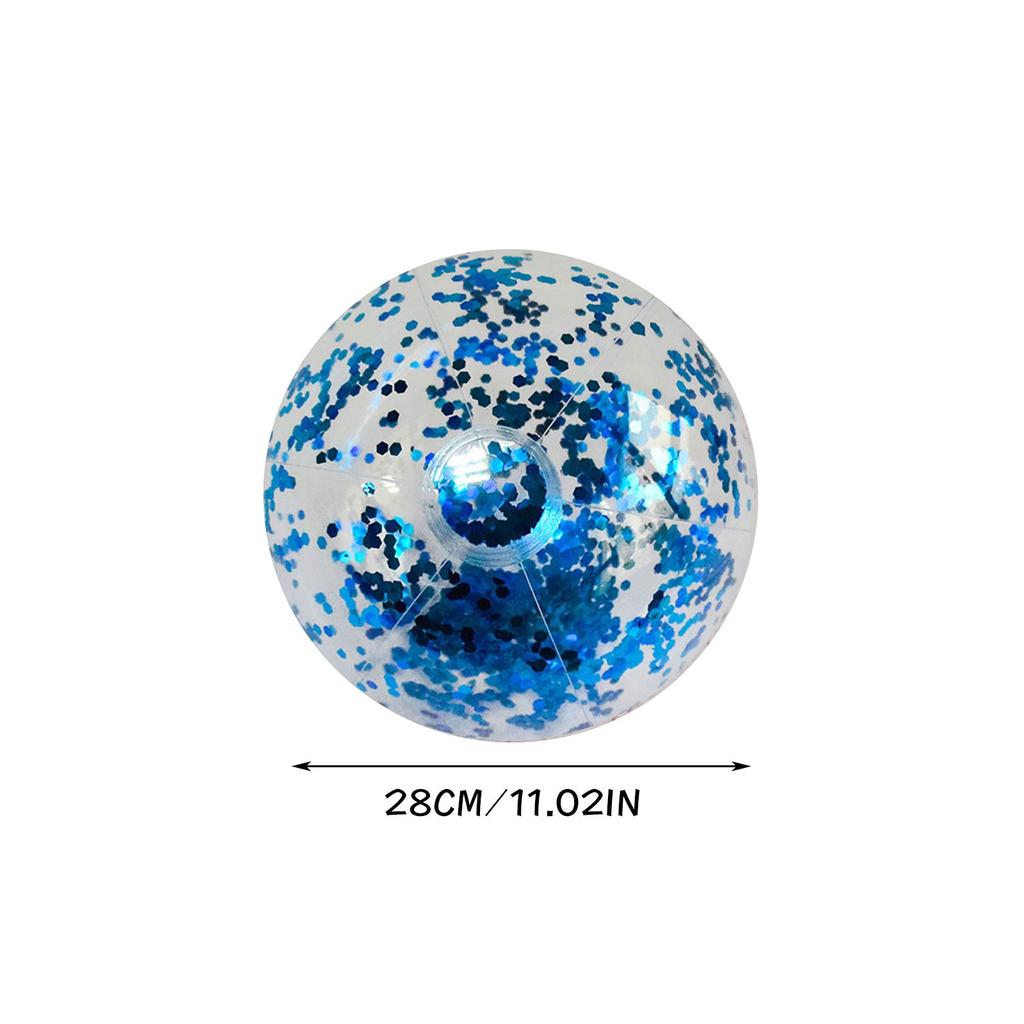Transparent PVC Inflatable Beach Ball Elastic Beach Ball Confetti Ball Pool Beach Outdoor Toys 5PC