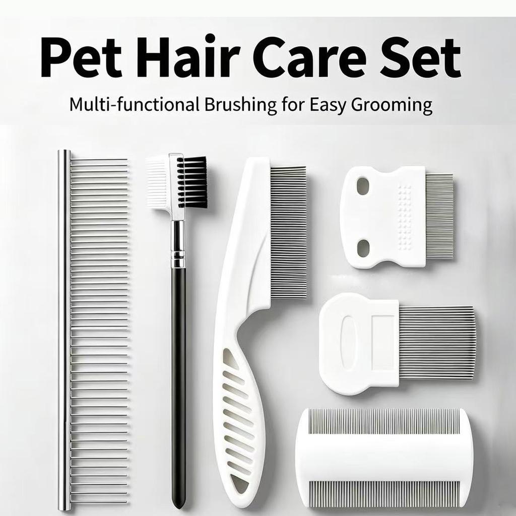 Pet Accessories China Pet Cleaning Grooming Products Pet Hair Removal Tool Kit Lice Combs Detangling Dog Hair Brush 26