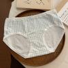 Women's Spring and Summer Pure Cotton 10A Antibacterial Extended Crotch Hip Mid Waist Triangle Briefs