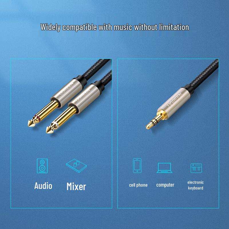 Ugreen 3.5mm To Dual 6.5mm Audio Splitter Cable