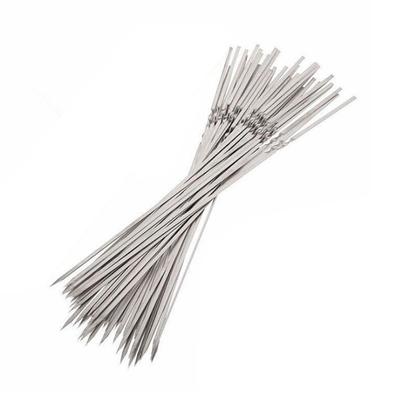 20pcs Barbecue Skewer Portable Kebab Stick Stainless Steel Reusable Outdoor Camping Picnic Tools