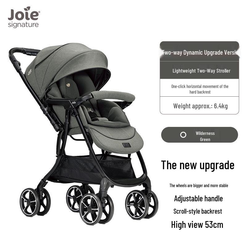 Joie Versatrax Lightweight Stroller: Dual-Sided, Reclining, One-Key Fold, Smart Wheels.