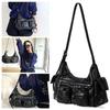 Women Retro Shoulder Bag Large Capacity PU Satchel Sling Bag Versatile Top Handle Bag Crossbody Hobo Bag Girl Stylish Purse