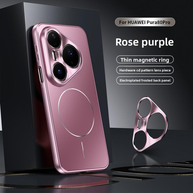 For Huawei Pura 80 Ultra Case Hard Matte Magsafe Wireless Charging Protective Back Cover For Huawei Pura 80 70 60 50 Pro Shell