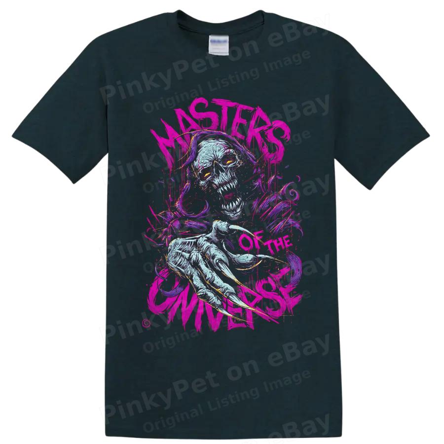 Masters of Universe Skull Claw Retro Horror T Shirt Neon Gothic Graphic Art Tee