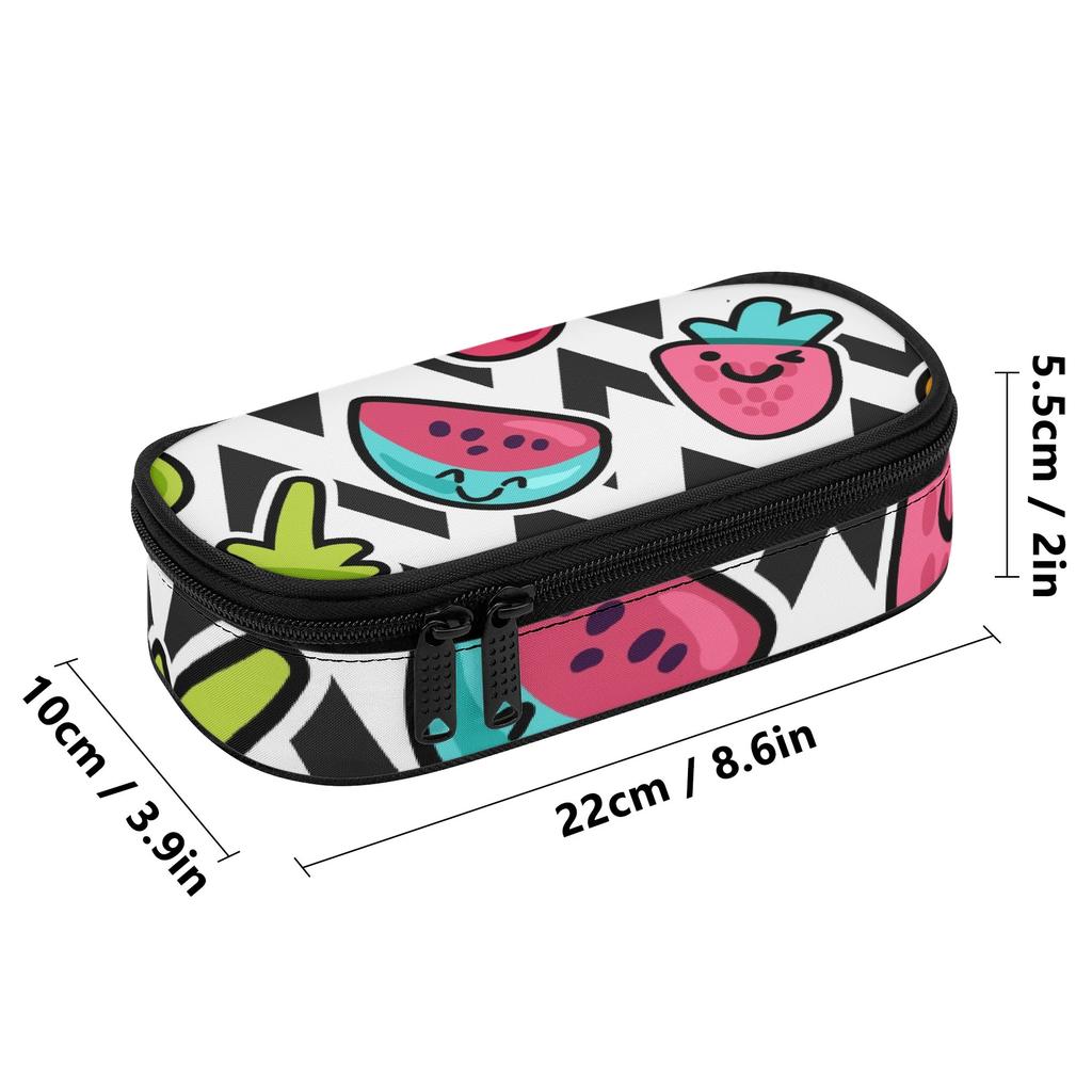 Pencil Case Zip Around Closure Spacious Storage 300D Polyester with Mesh Pocket Removable Divider and Pen Slots for Boys Girls