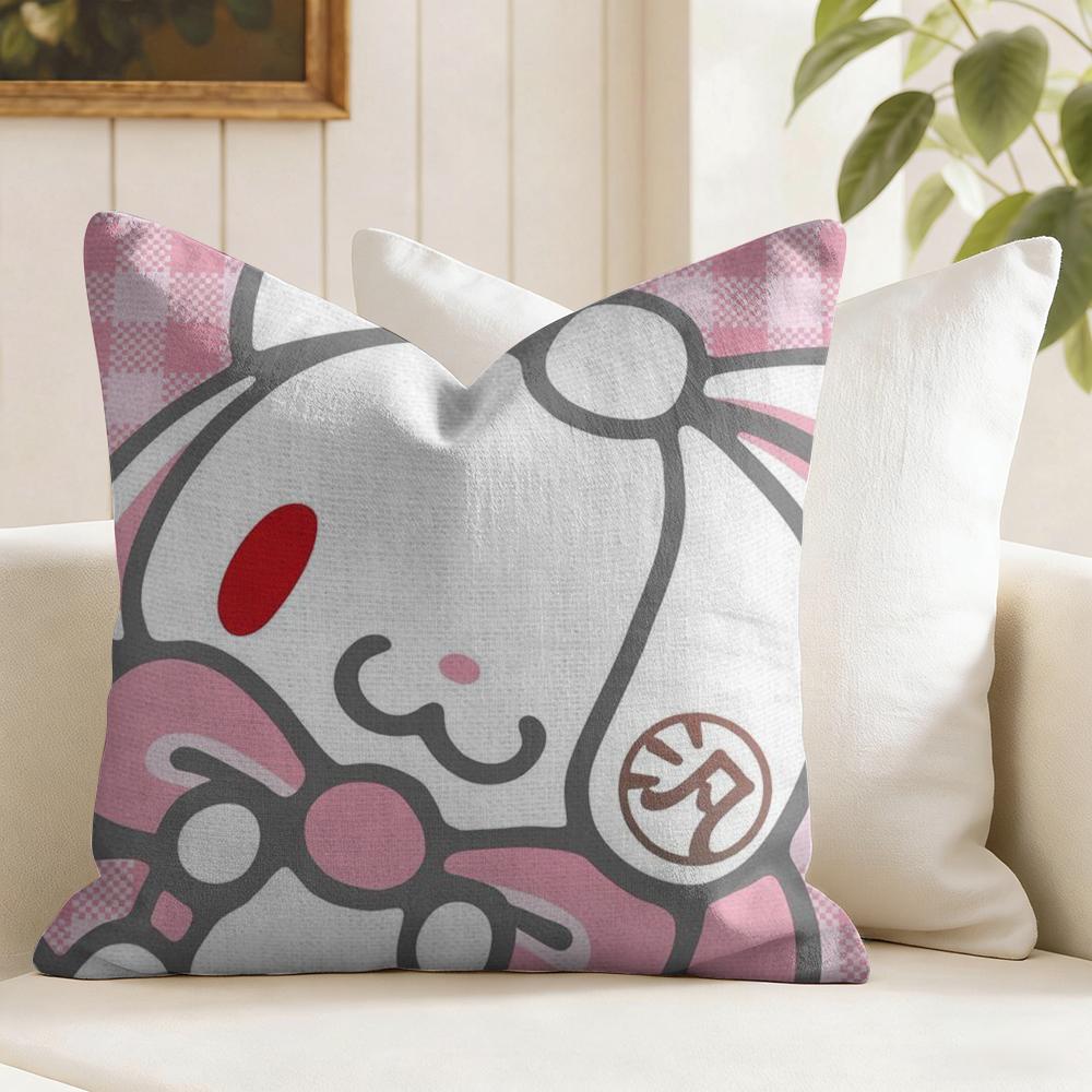 Cartoon Ggloomy Cushion Cover Eco Linen Pillow Case DoubleSided Print Breathable Durable Zipper Home Decor Gift