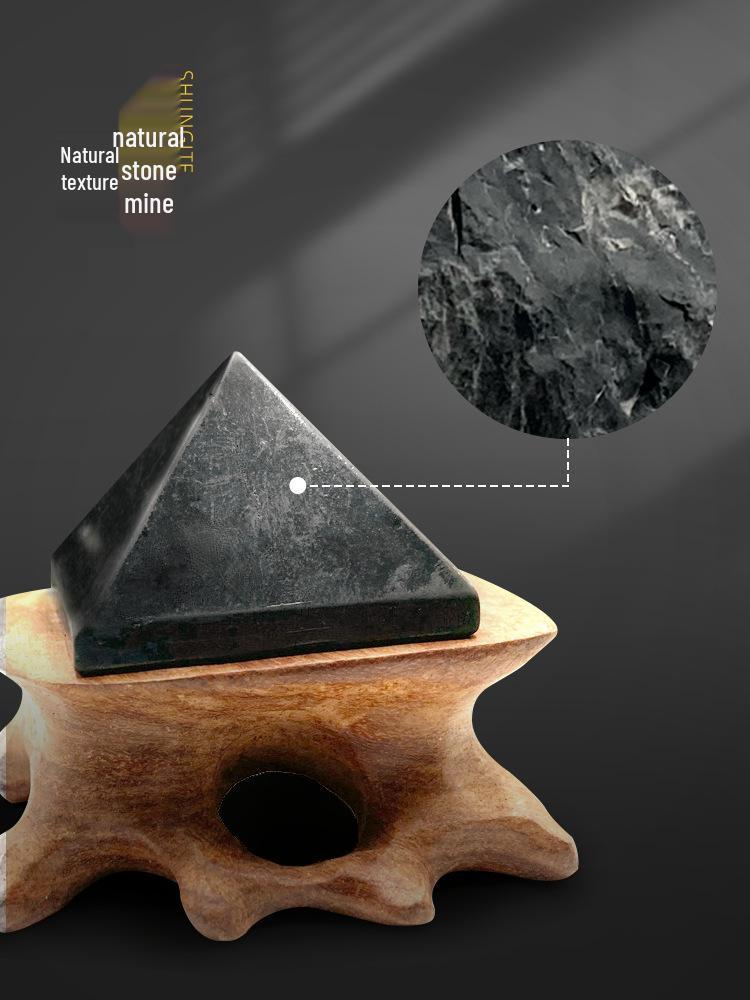 Shungite Pyramid: EMF Reducing Ornament