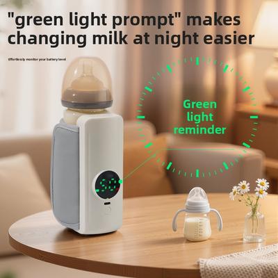 Wireless Constant Temperature Baby Warmer, Rechargeable Baby Milk Warmer, Outdoor Baby Bottle Heating Cover, Portable Warm Milk Device