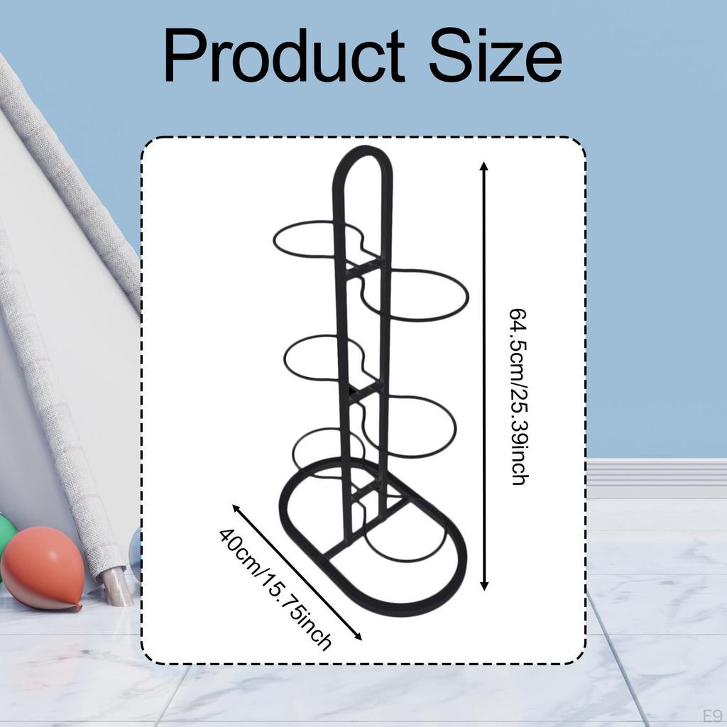 Ball Ausstellungsständer Basketball Vielseitiger Metallständer Sportgeräte Organizer für Innen