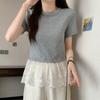 New ArrivalS Open Run Women S Lace Slim FiT CoTTon ShorT Sleeve T ShirT
